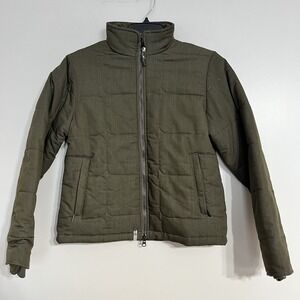 Women's Merrell Quilted Padded Olive Green Jacket Coat Size Small Outdoor Winter